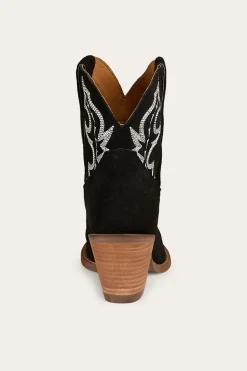 Catalina Womens Western Boot - Black Suede