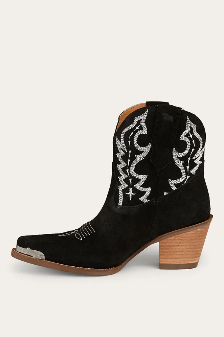 Catalina Womens Western Boot - Black Suede