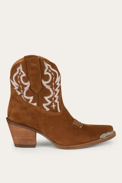 Catalina Womens Western Boot - Tan Suede
