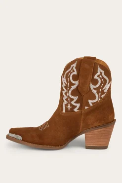 Catalina Womens Western Boot - Tan Suede