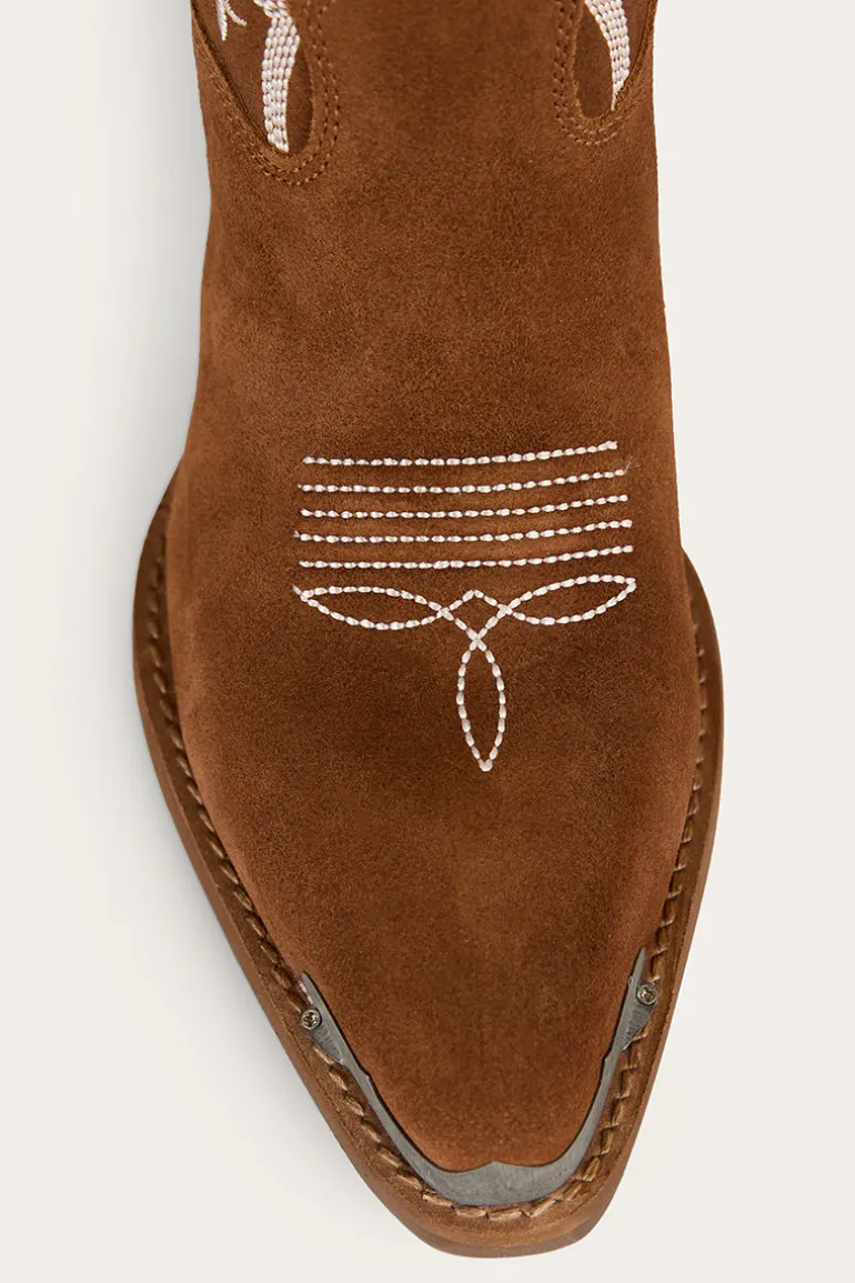 Catalina Womens Western Boot - Tan Suede