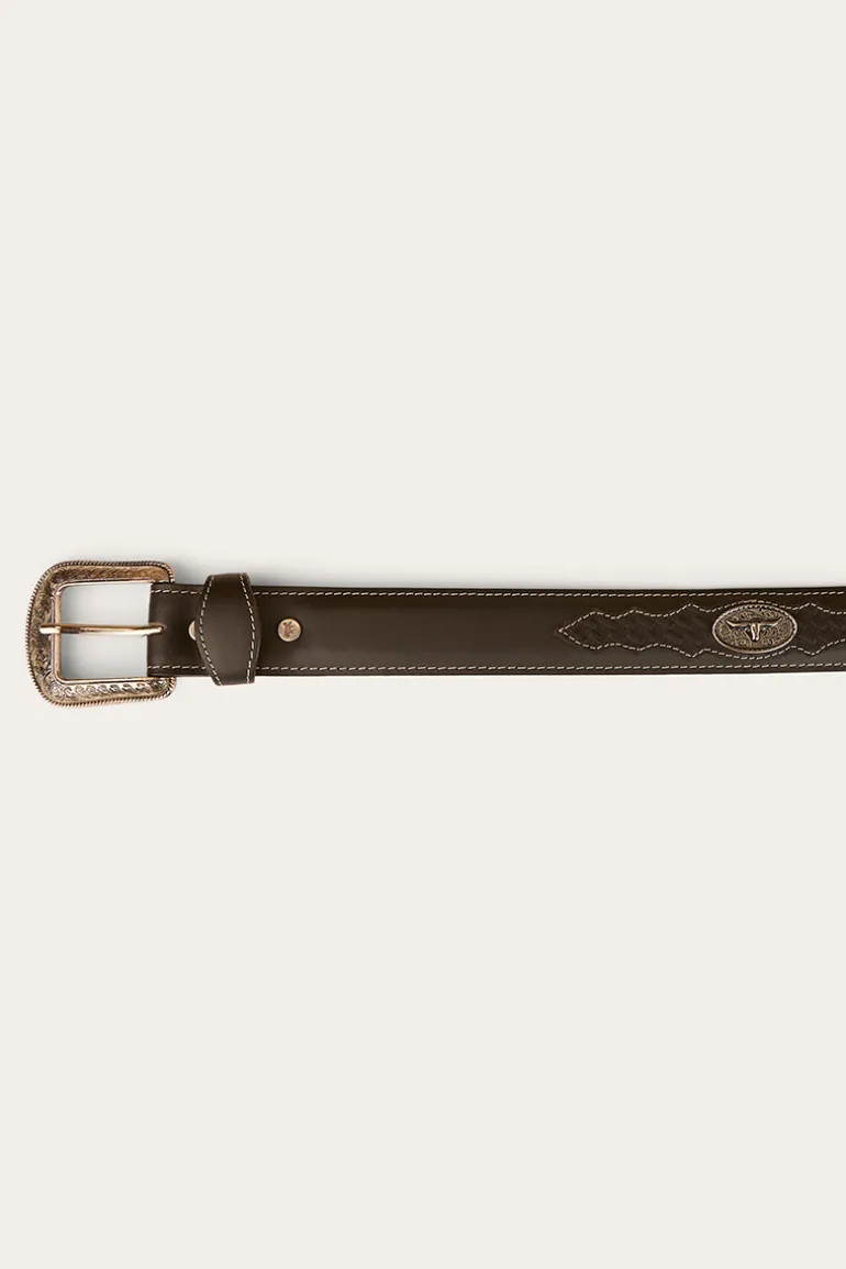 Cattleman Belt - Black / Silver