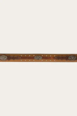 Cattleman Belt - Brown / Silver