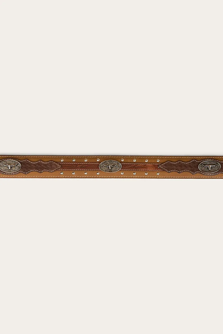 Cattleman Belt - Brown / Silver