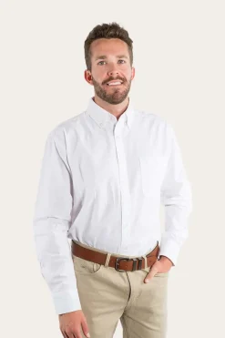 Centenary Mens Semi Fitted Dress Shirt - White