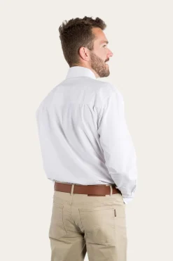 Centenary Mens Semi Fitted Dress Shirt - White