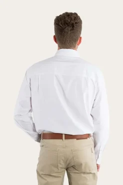Centenary Mens Semi Fitted Dress Shirt - White