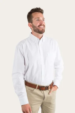 Centenary Mens Semi Fitted Dress Shirt - White