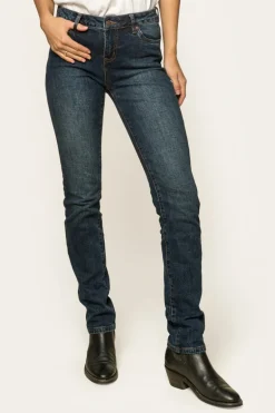 Clermont Womens Low-Rise Jeans - Classic Blue