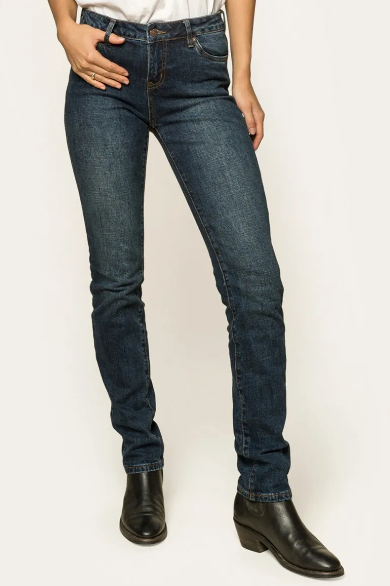 Clermont Womens Low-Rise Jeans - Classic Blue
