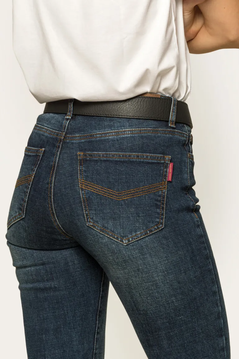 Clermont Womens Low-Rise Jeans - Classic Blue