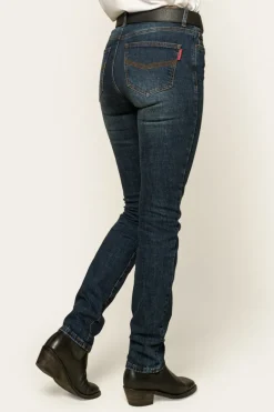 Clermont Womens Low-Rise Jeans - Classic Blue