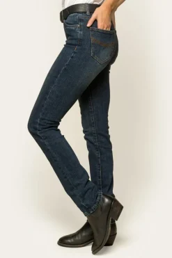 Clermont Womens Low-Rise Jeans - Classic Blue
