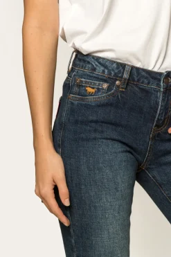 Clermont Womens Low-Rise Jeans - Classic Blue