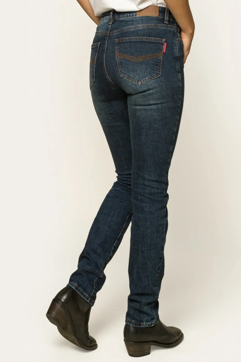 Clermont Womens Low-Rise Jeans - Classic Blue