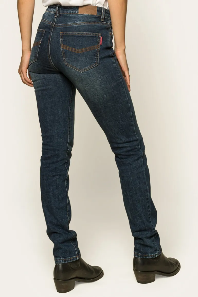 Clermont Womens Low-Rise Jeans - Classic Blue
