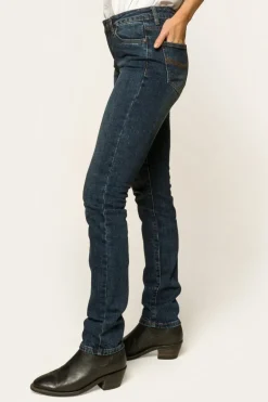 Clermont Womens Low-Rise Jeans - Classic Blue