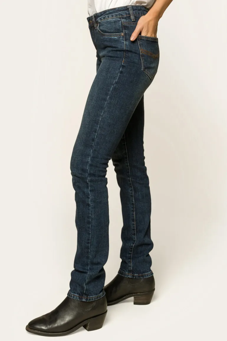 Clermont Womens Low-Rise Jeans - Classic Blue
