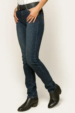 Clermont Womens Low-Rise Jeans - Classic Blue