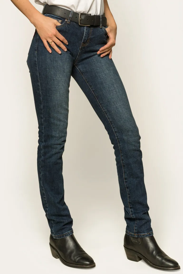 Clermont Womens Low-Rise Jeans - Classic Blue