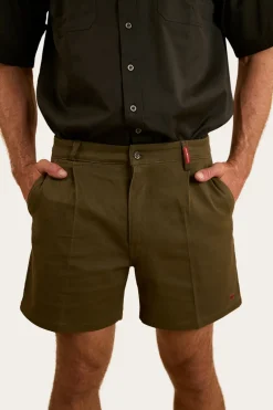 Cloncurry Mens Heavy Weight Work Short - Military Green
