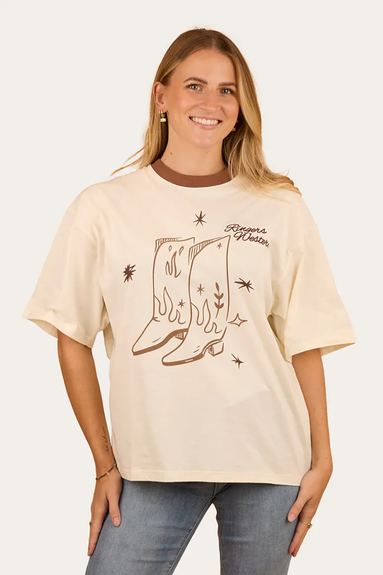 Cody Womens Oversized T-Shirt - Bone
