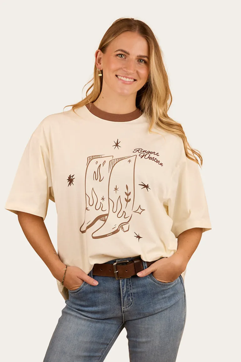 Cody Womens Oversized T-Shirt - Bone