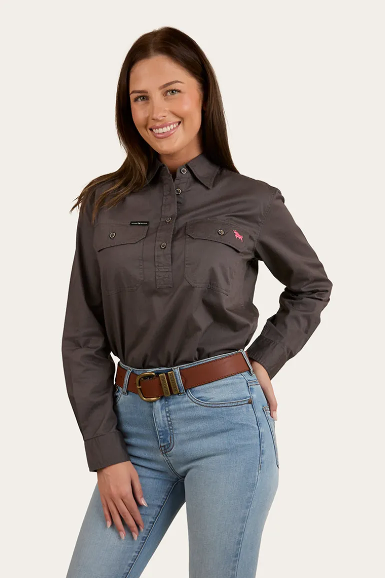 Condora Womens Half Button Work Shirt - Magnum
