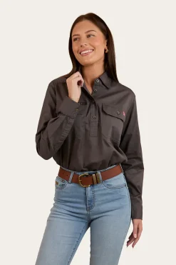 Condora Womens Half Button Work Shirt - Magnum