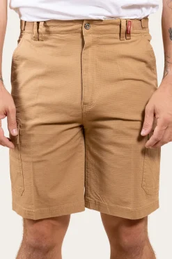 Coober Pedy Mens Ripstop Work Short - Tawny Brown