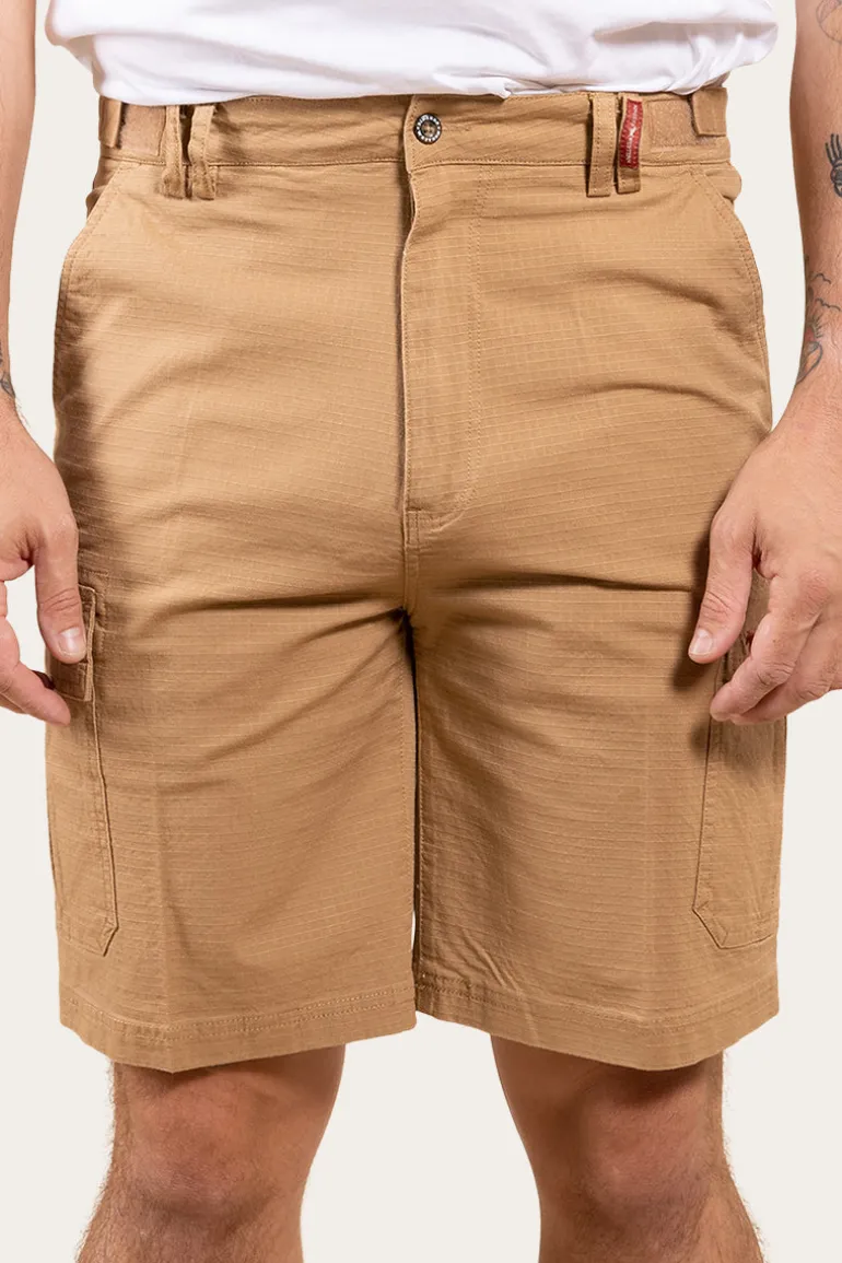 Coober Pedy Mens Ripstop Work Short - Tawny Brown