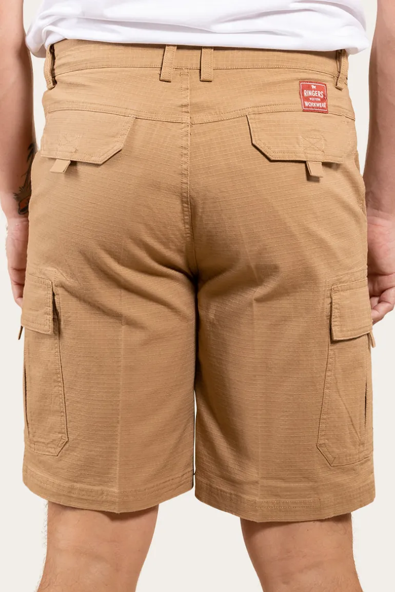 Coober Pedy Mens Ripstop Work Short - Tawny Brown