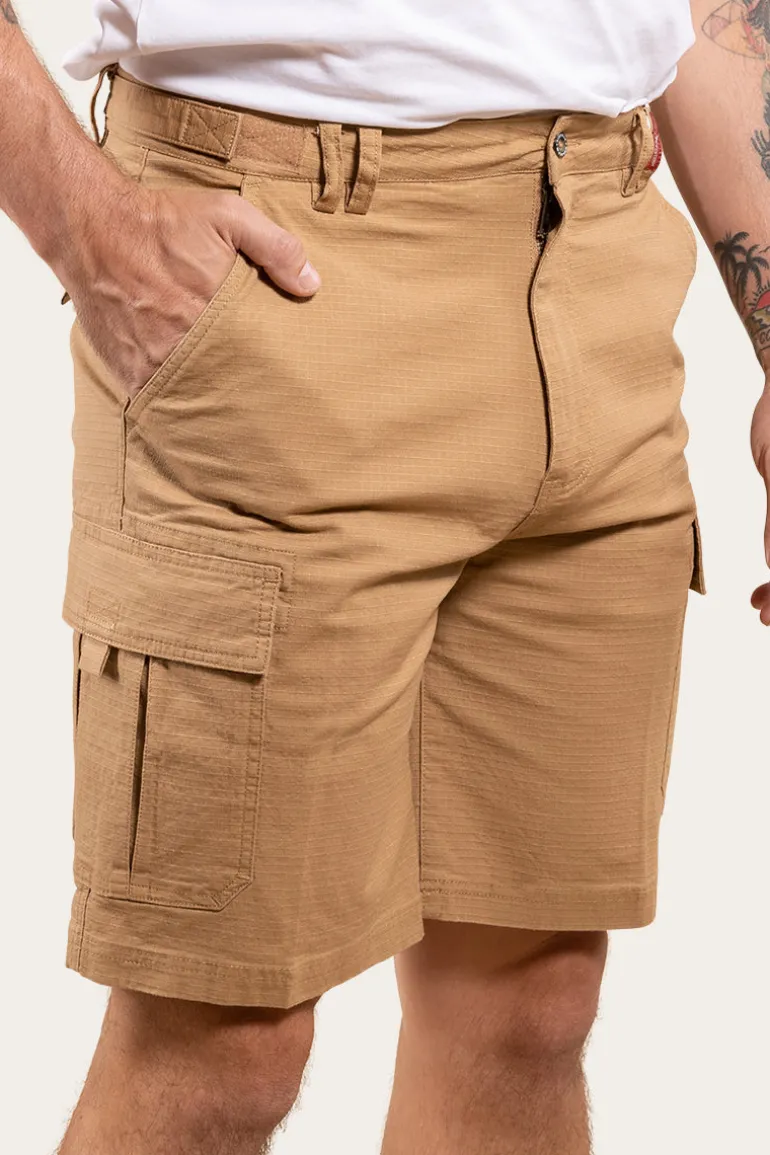 Coober Pedy Mens Ripstop Work Short - Tawny Brown