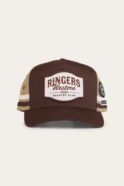 Country Club Deep Fit Trucker Cap - Saddle Brown