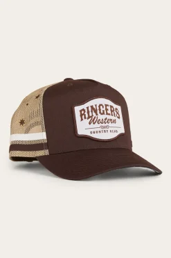 Country Club Deep Fit Trucker Cap - Saddle Brown