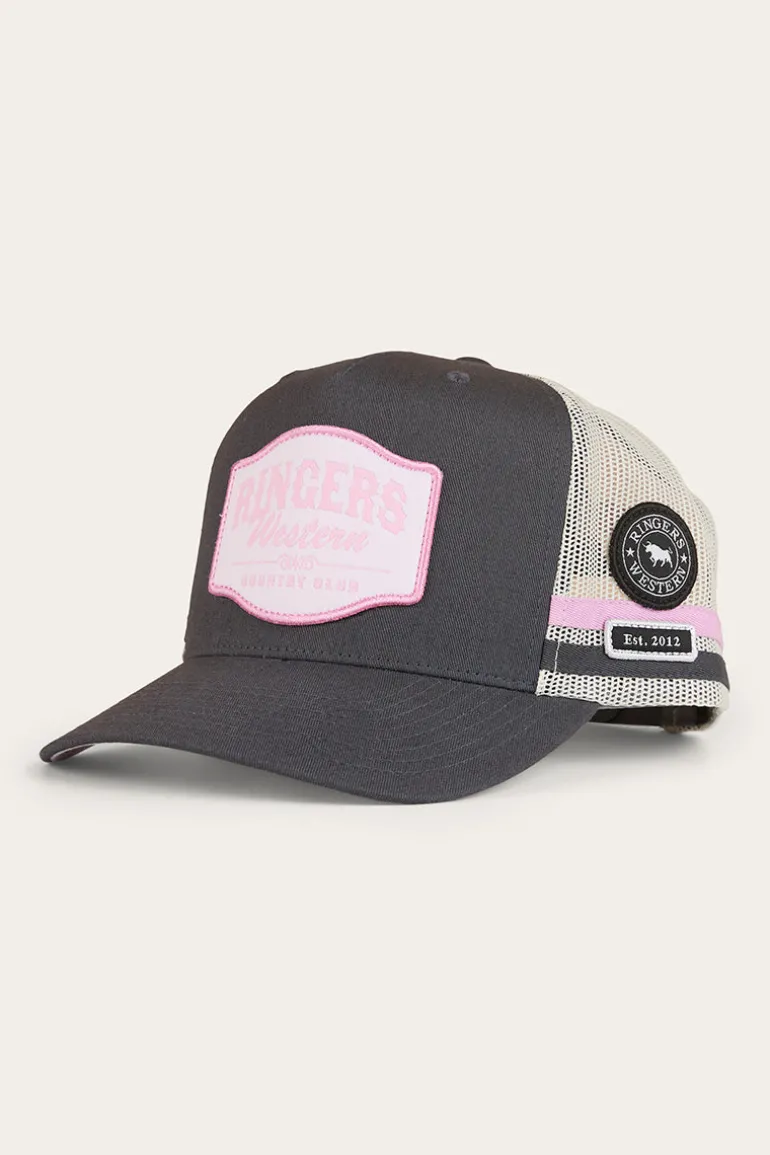 Country Club Deep Fit Trucker Cap - Ballet Pink / Charcoal
