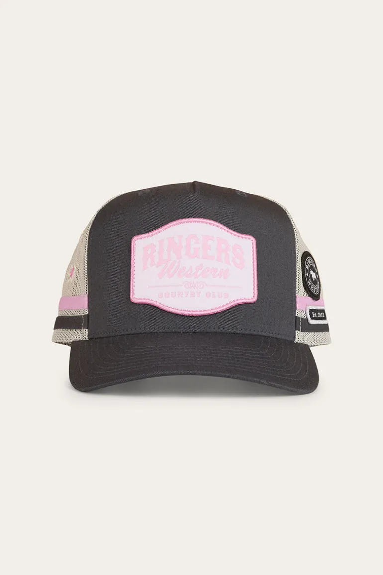 Country Club Deep Fit Trucker Cap - Ballet Pink / Charcoal