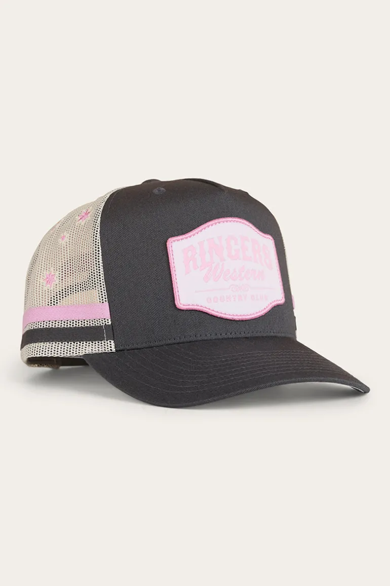 Country Club Deep Fit Trucker Cap - Ballet Pink / Charcoal