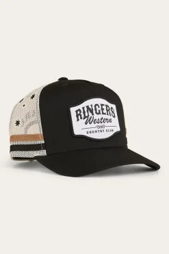 Country Club Deep Fit Trucker Cap - Black