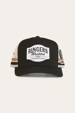 Country Club Deep Fit Trucker Cap - Black