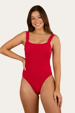 Country Sunset Textured One Piece - Red