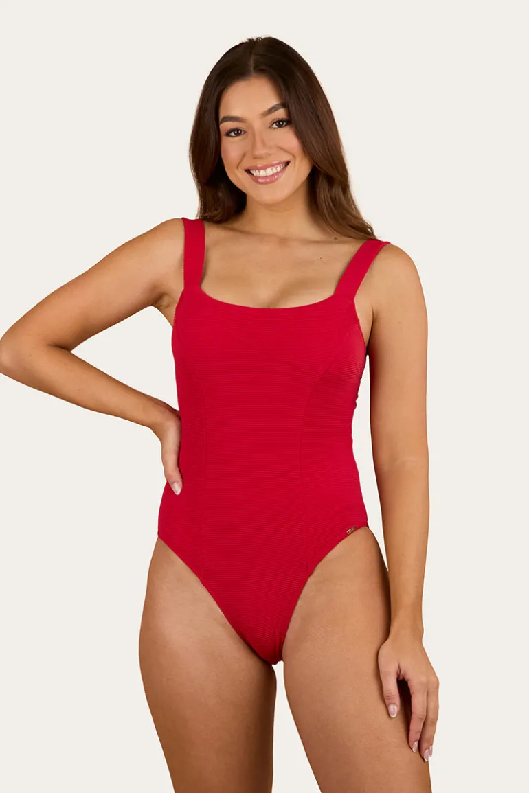 Country Sunset Textured One Piece - Red