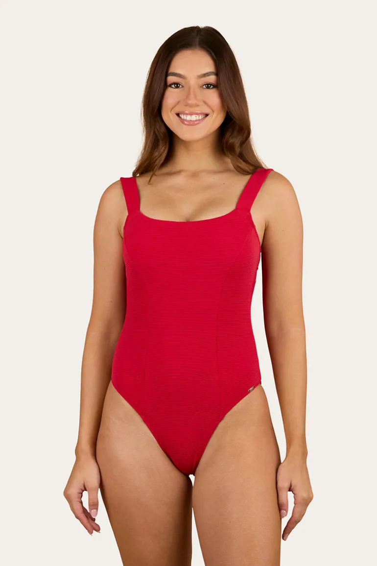 Country Sunset Textured One Piece - Red