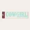 Cowgirl Die Cut Sticker - Mint