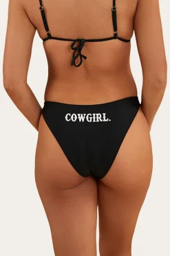 Cowgirl Womens Hi Cut Bikini Bottom - Black