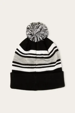 Cradle Mountain Beanie - Black/White/Grey