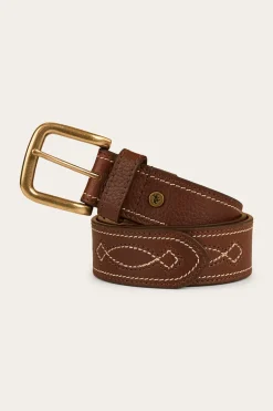 Crossover Belt - Brown / Brass
