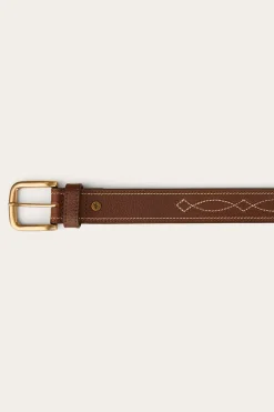 Crossover Belt - Brown / Brass