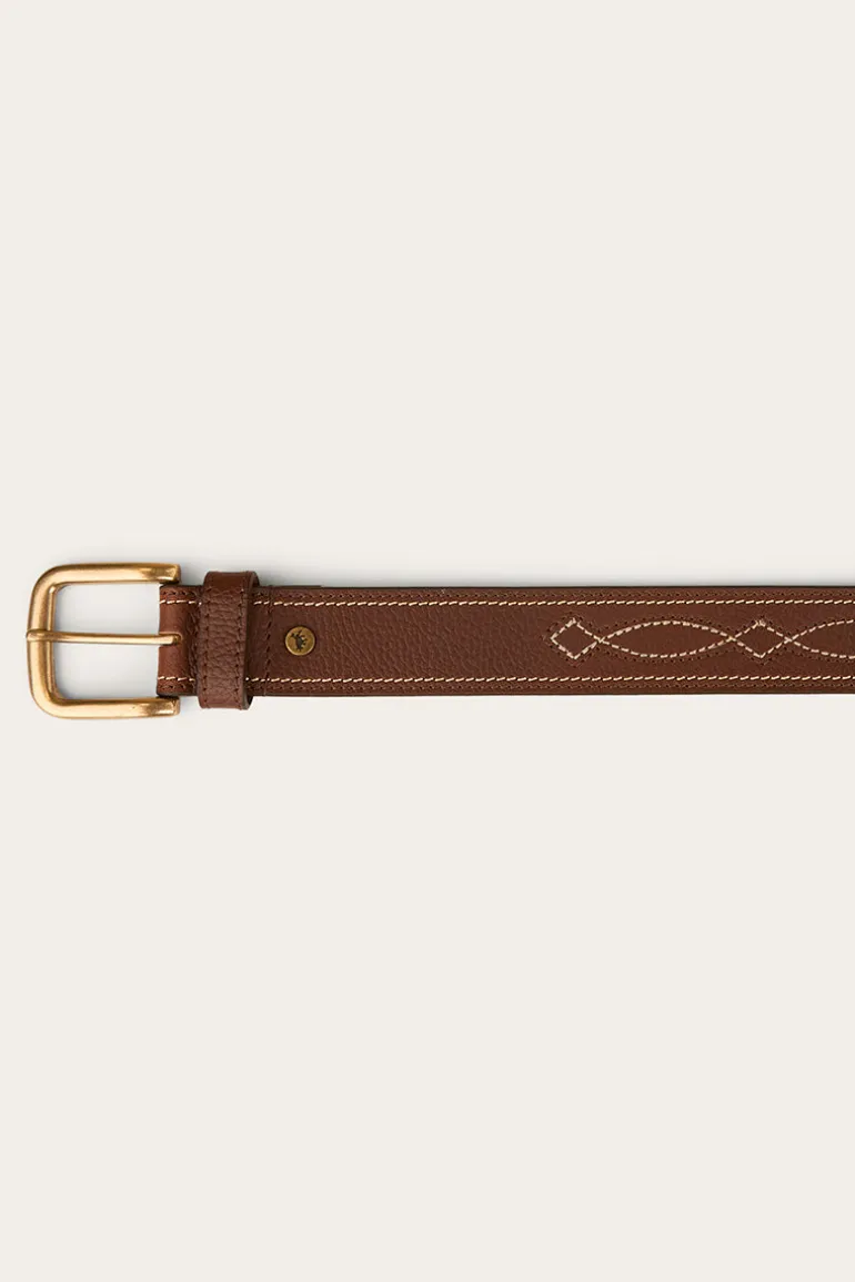 Crossover Belt - Brown / Brass