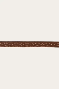 Crossover Belt - Brown / Brass